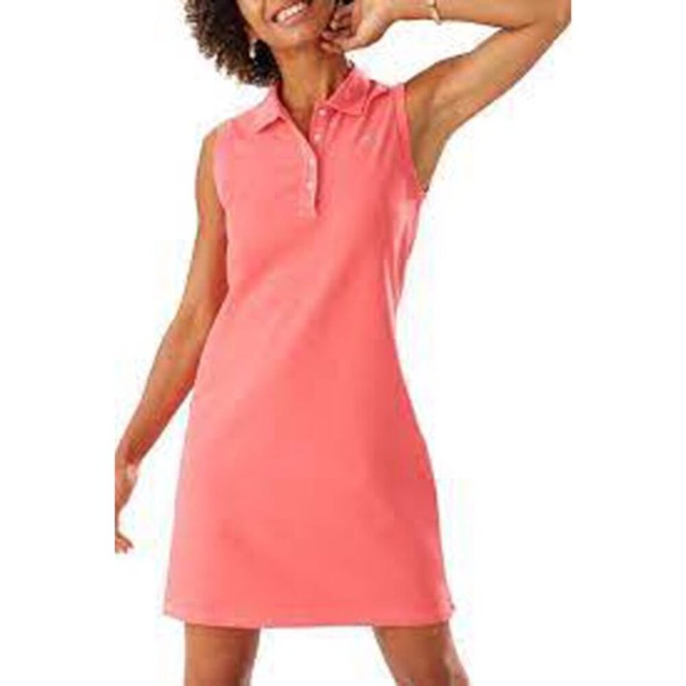 Tommy Bahama Coral Paradise Classic Sleeveless Polo Dress Sz SP